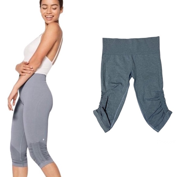 lululemon athletica Pants - LULULEMON In The Flow II Seamless Cropped Legging Women’s Size 8
